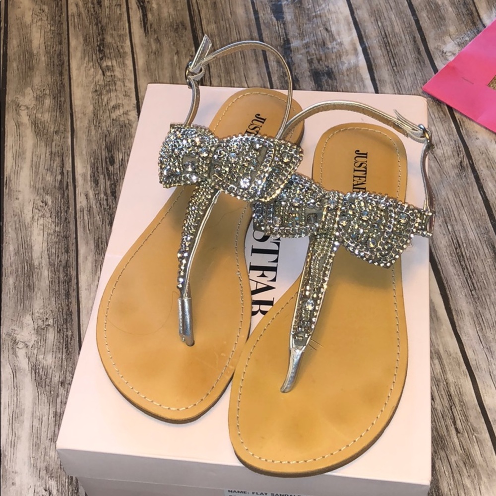JustFab Bow Sandals